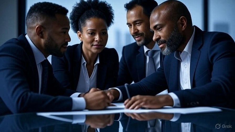 Professionnels en réunion de partenariat avec OTO Tombé Fondation
